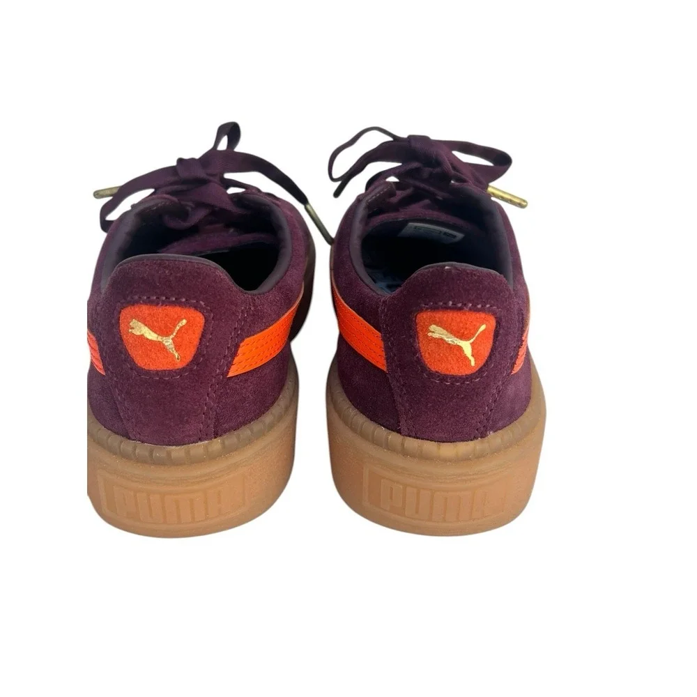 New Puma Women's Winetasteing Fame Suede Platform Trace Block Sneakers Size 8 - Picture 4 of 15